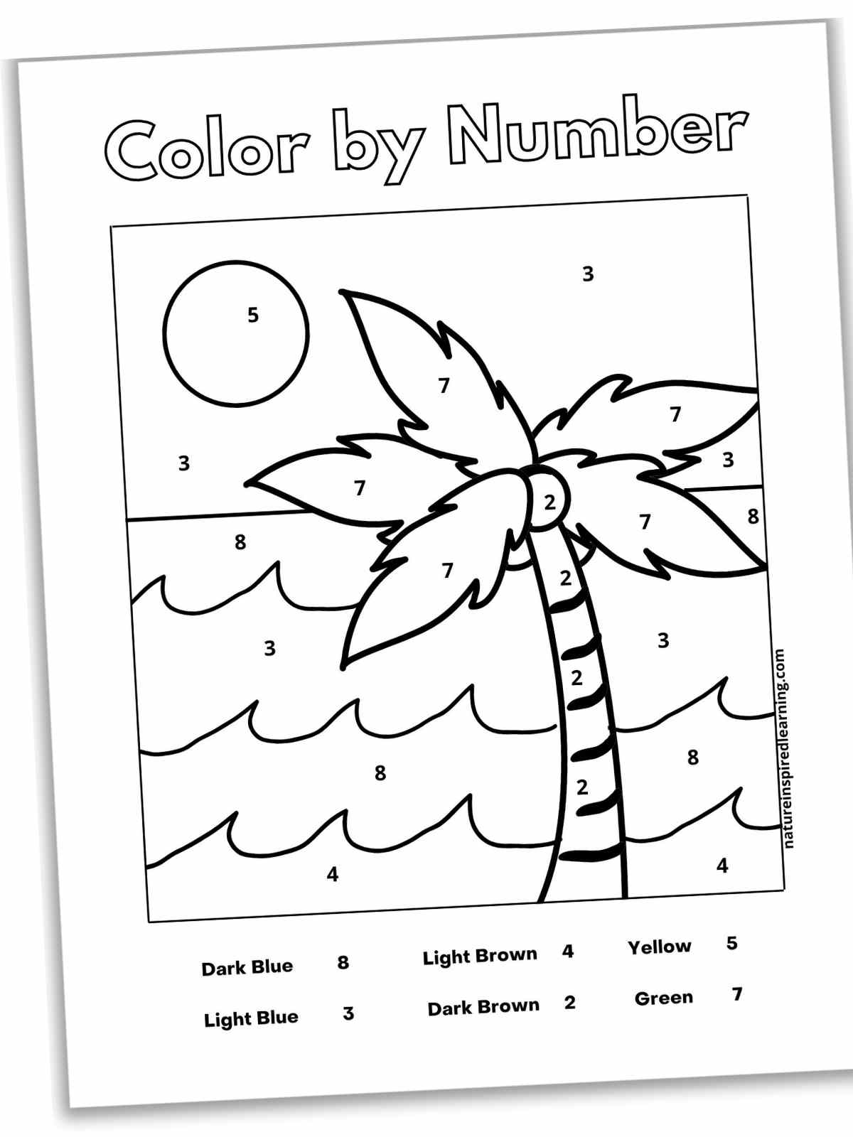 193 Summer Coloring by Numbers Printable 2