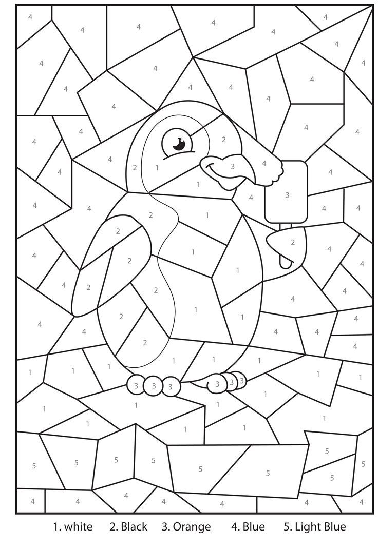 193 Summer Coloring by Numbers Printable 21