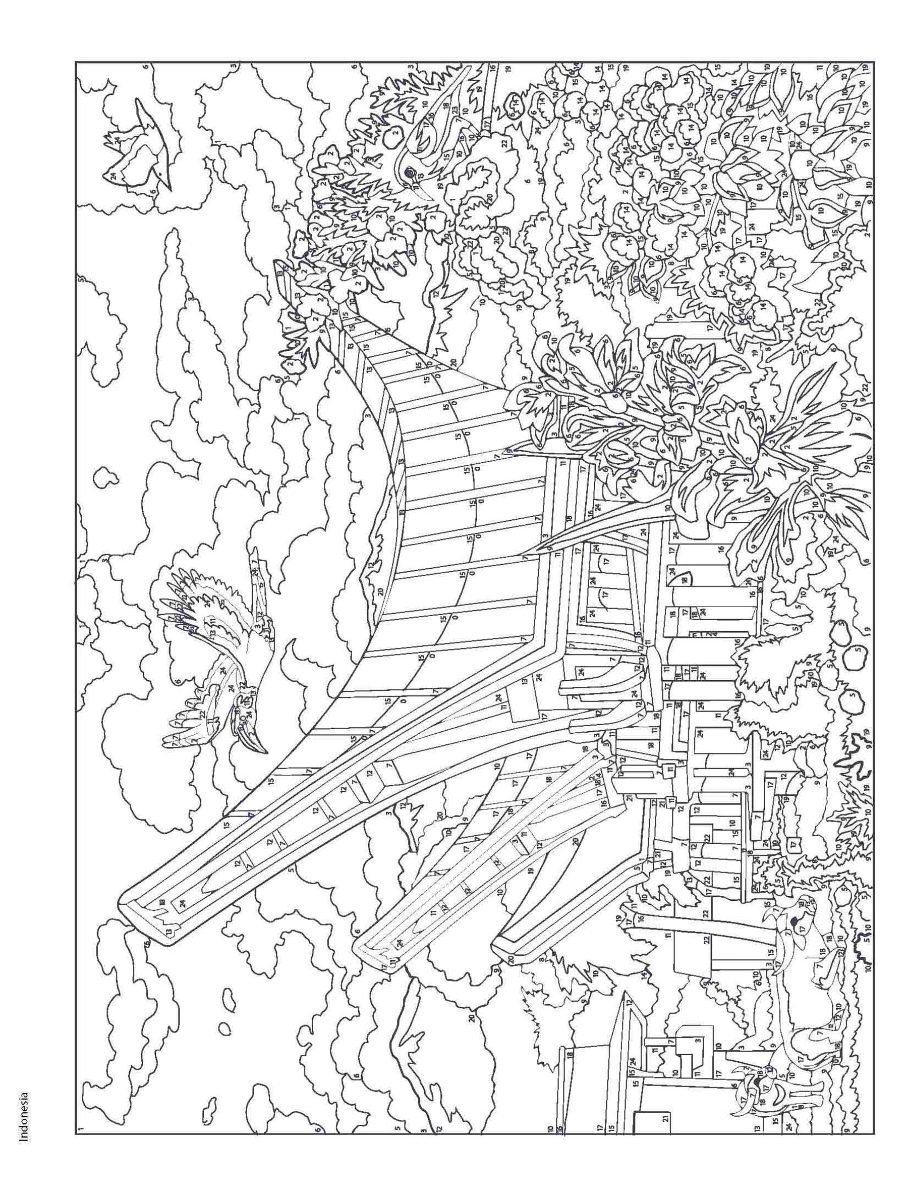 193 Summer Coloring by Numbers Printable 37