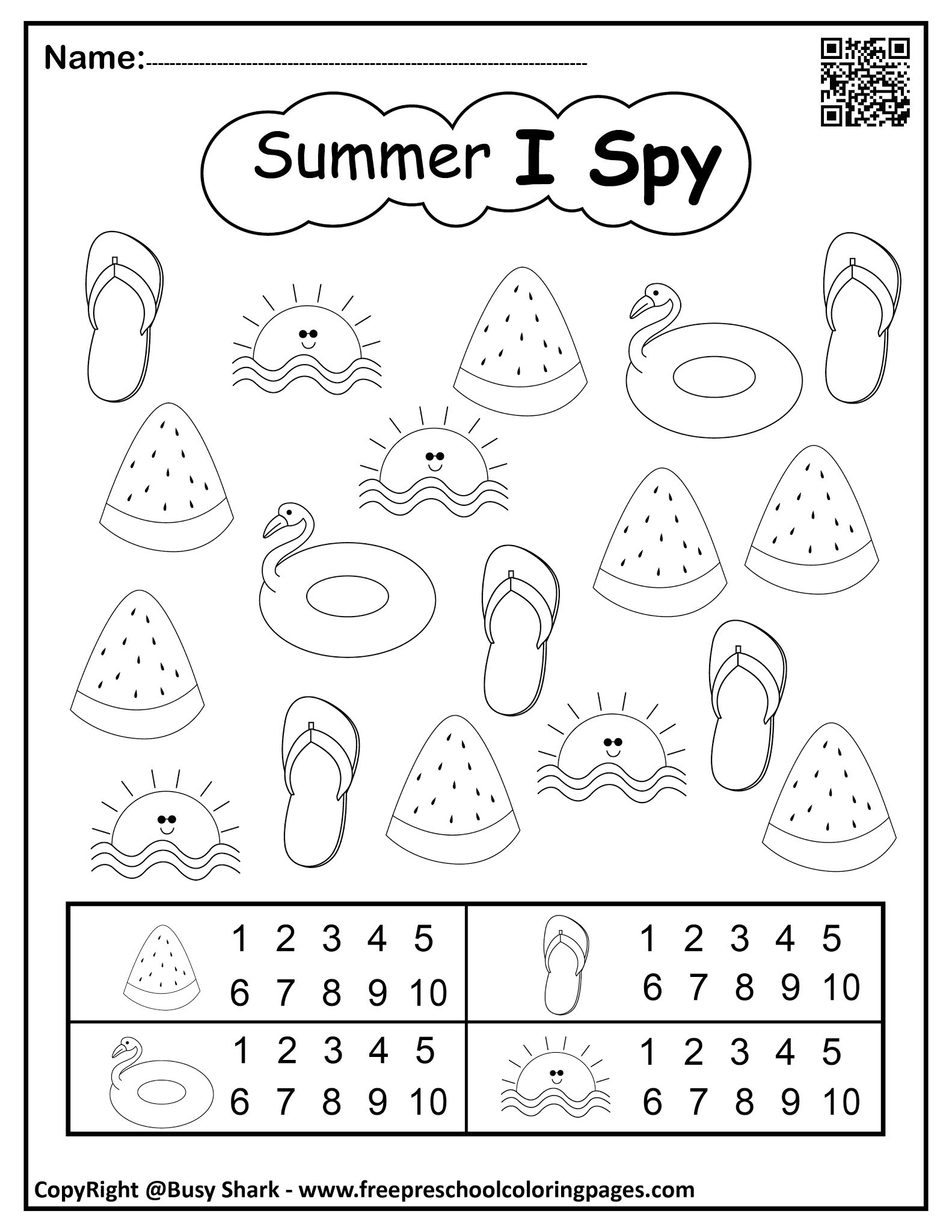 193 Summer Coloring by Numbers Printable 42