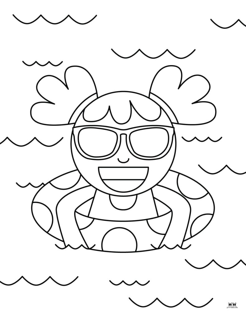 193 Summer Coloring by Numbers Printable 43