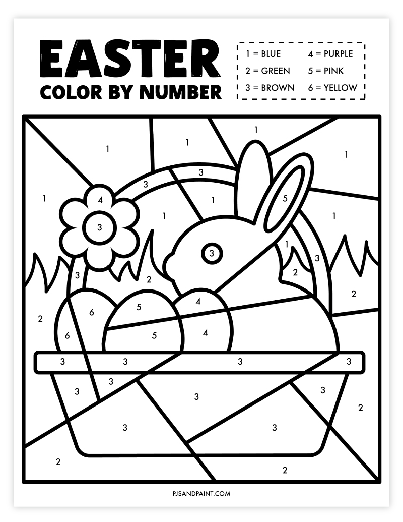 193 Summer Coloring by Numbers Printable 45