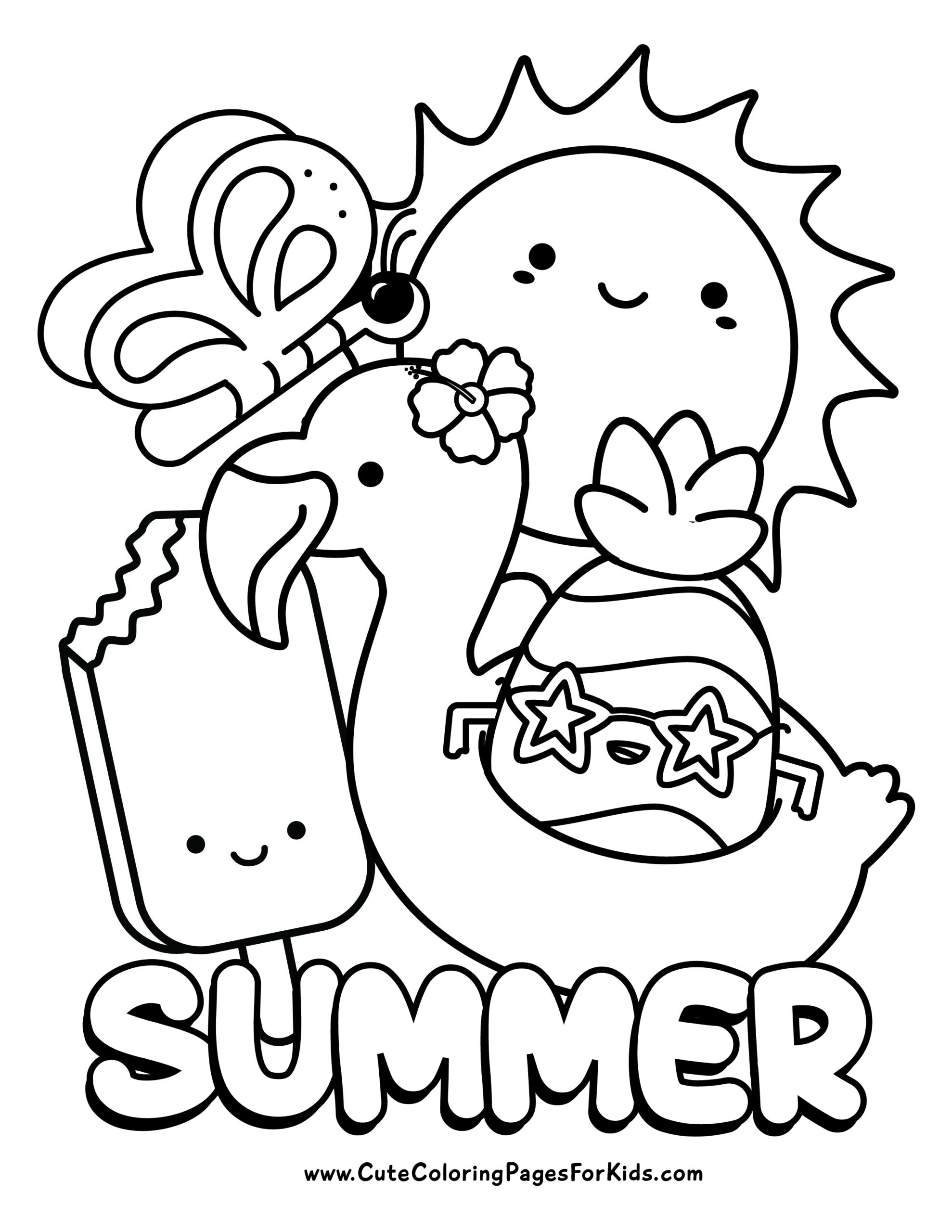 193 Summer Coloring by Numbers Printable 53