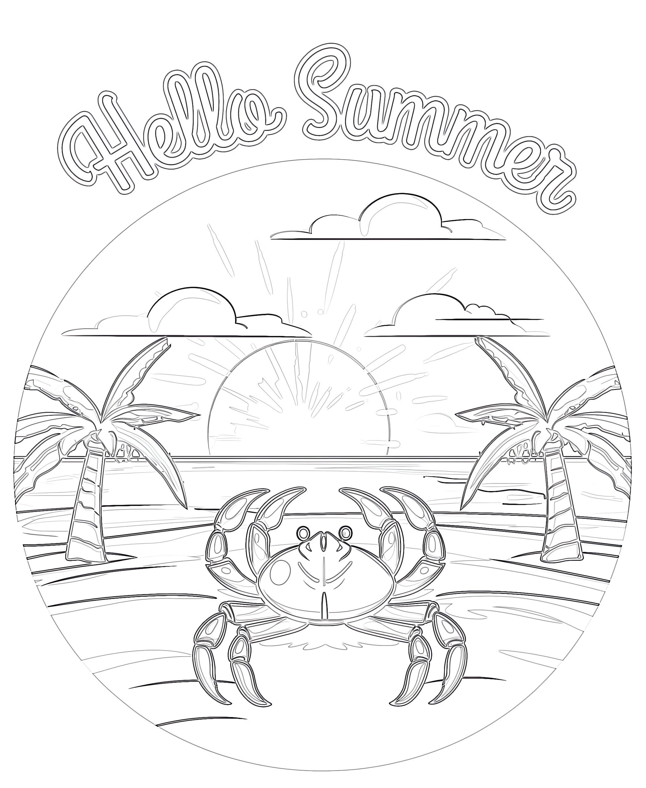 193 Summer Coloring by Numbers Printable 55