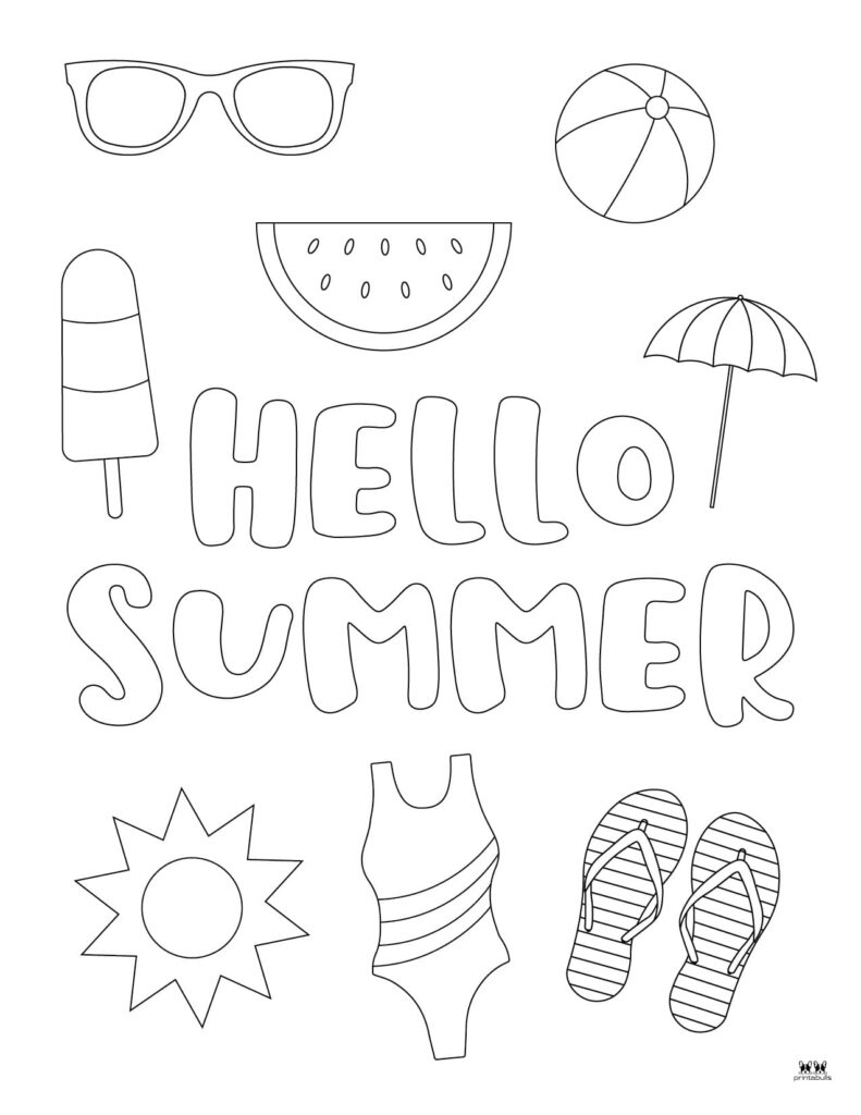 193 Summer Coloring by Numbers Printable 6