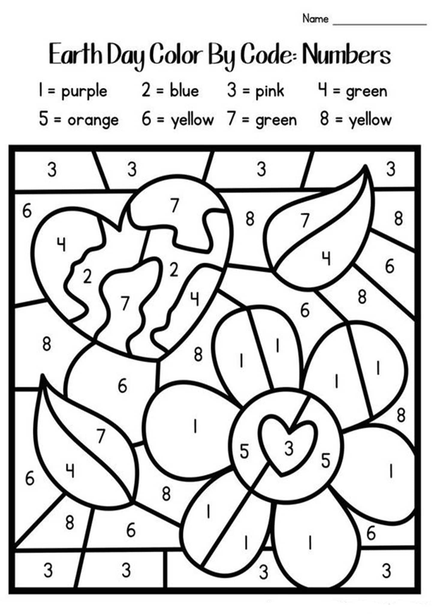 193 Summer Coloring by Numbers Printable 64