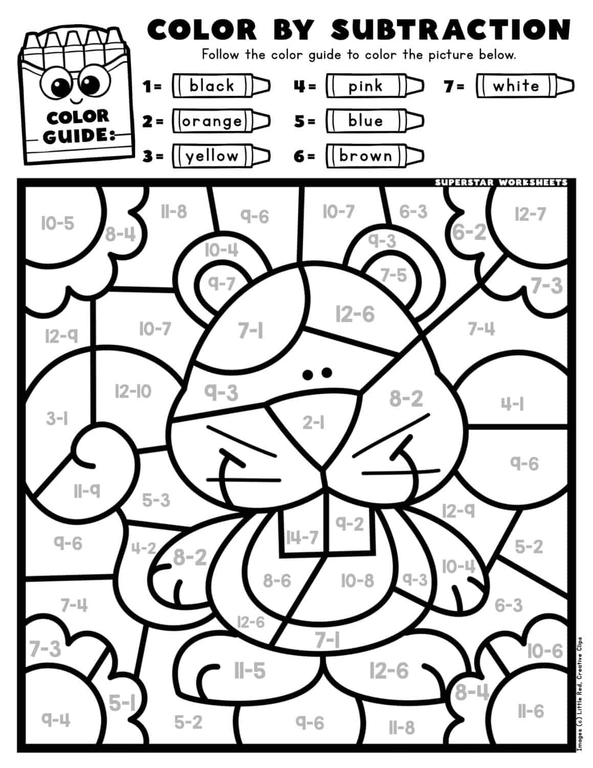 193 Summer Coloring by Numbers Printable 68