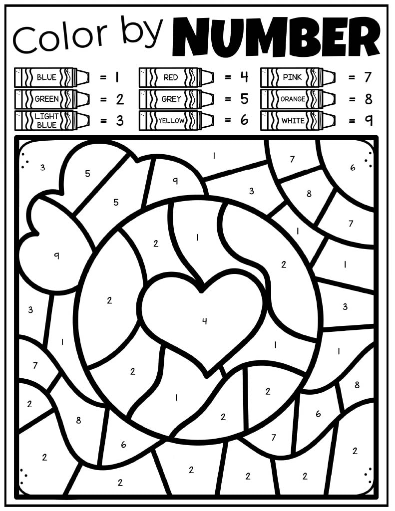 193 Summer Coloring by Numbers Printable 72