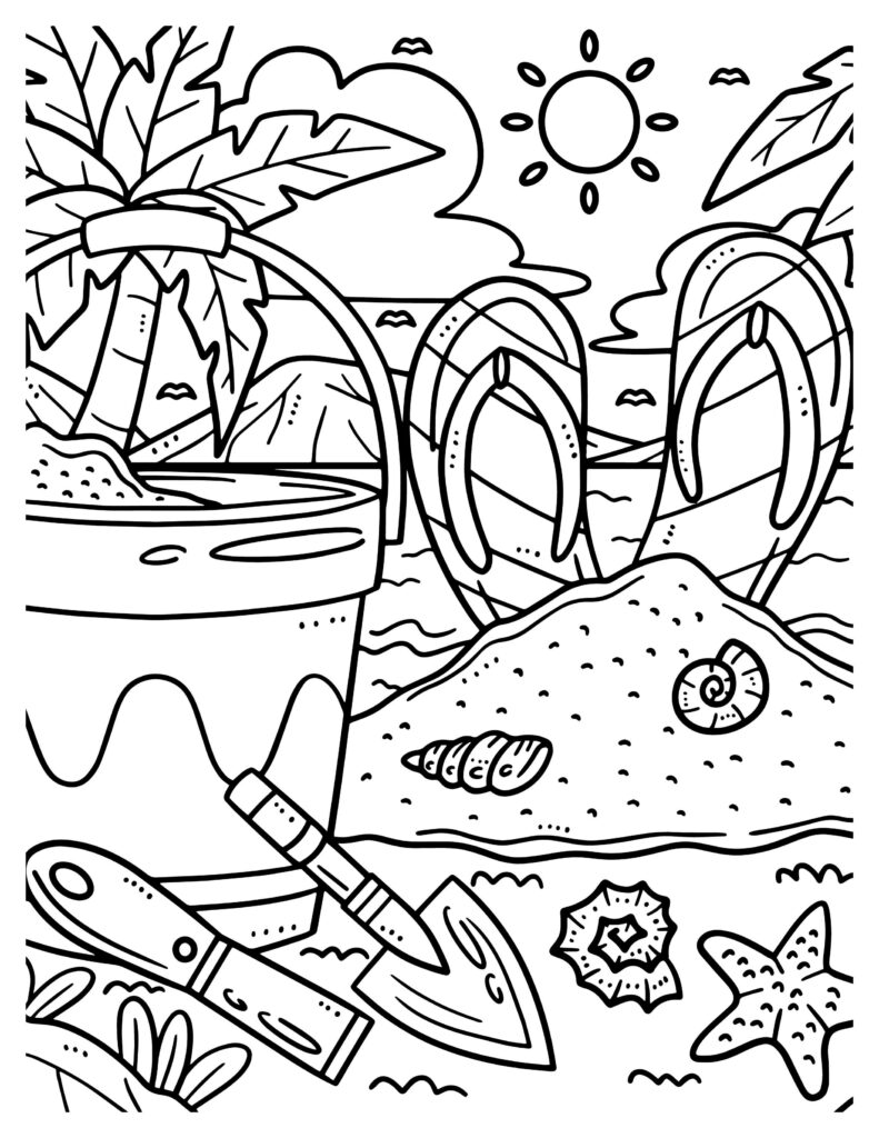 193 Summer Coloring by Numbers Printable 86