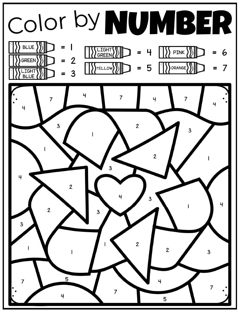 193 Summer Coloring by Numbers Printable 93