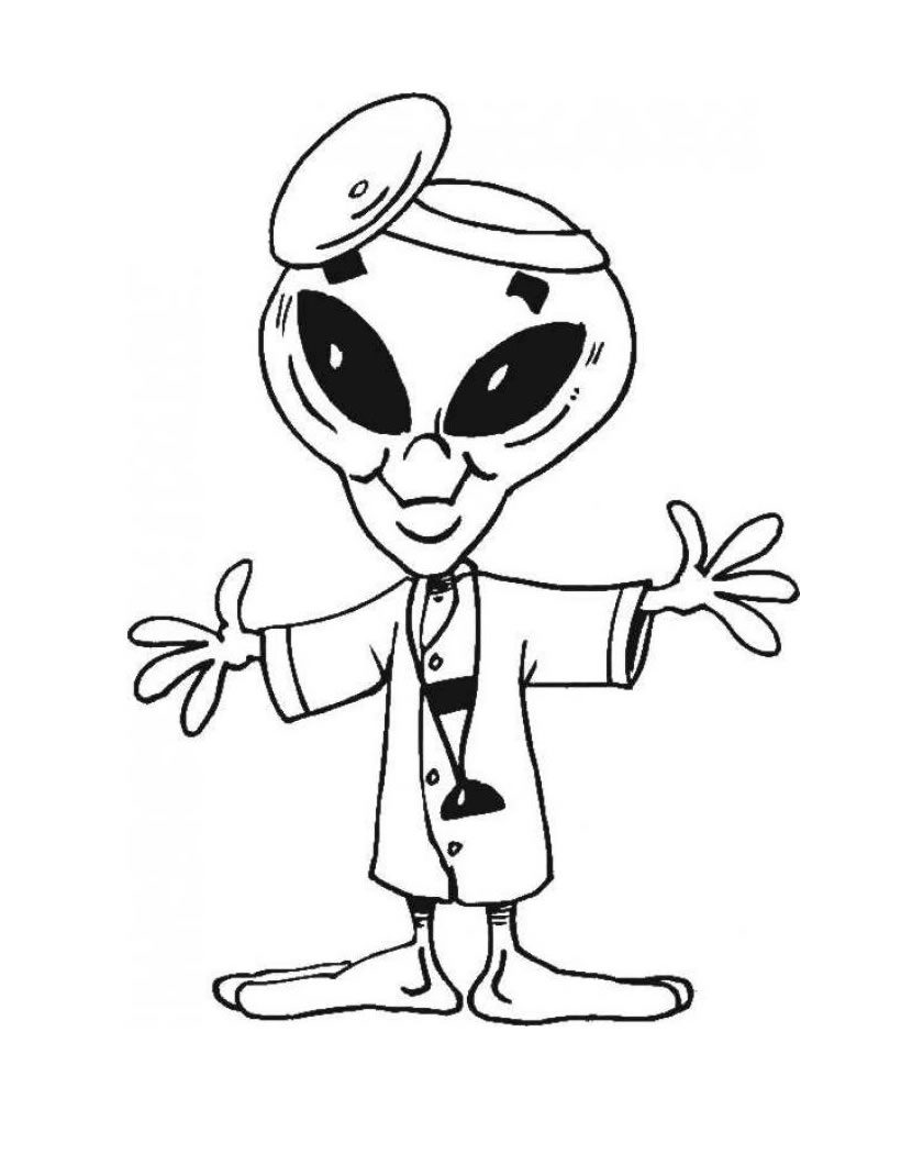 199+ Alien Coloring Pages 1