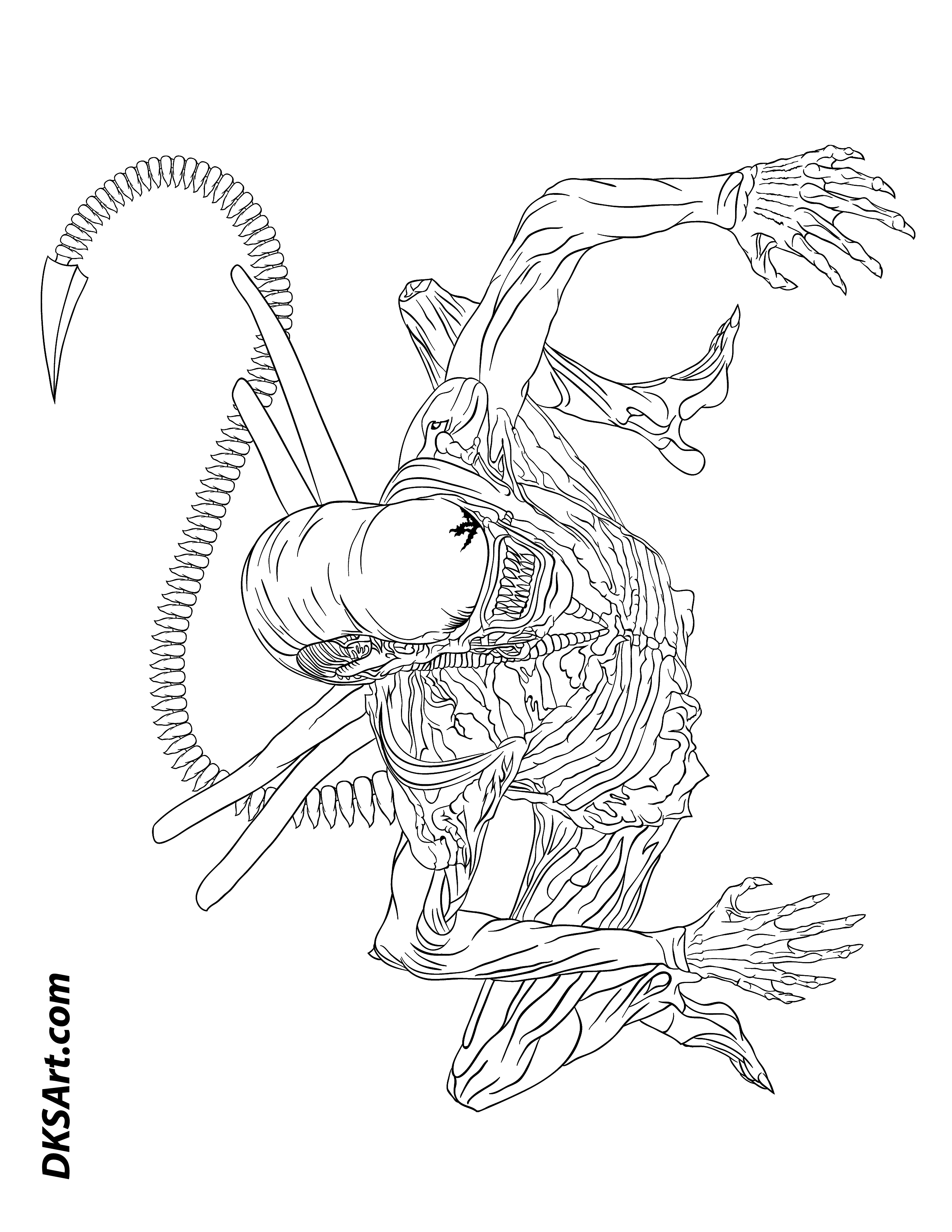 199+ Alien Coloring Pages 107