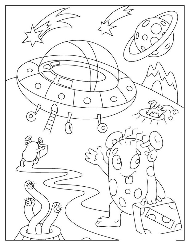 199+ Alien Coloring Pages 120