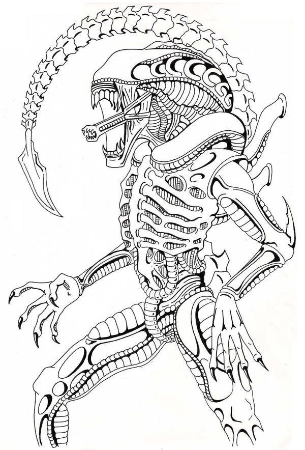 199+ Alien Coloring Pages 128