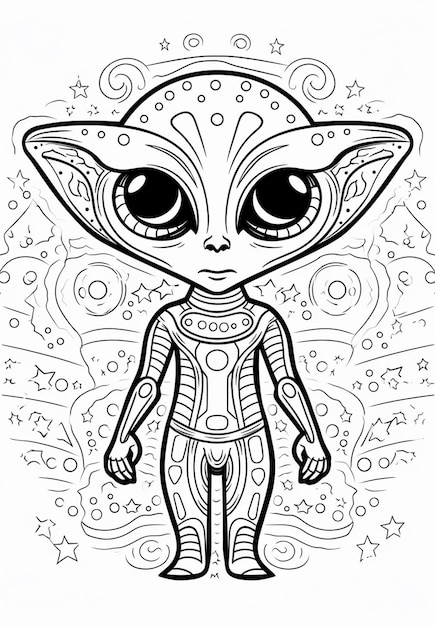 199+ Alien Coloring Pages 129