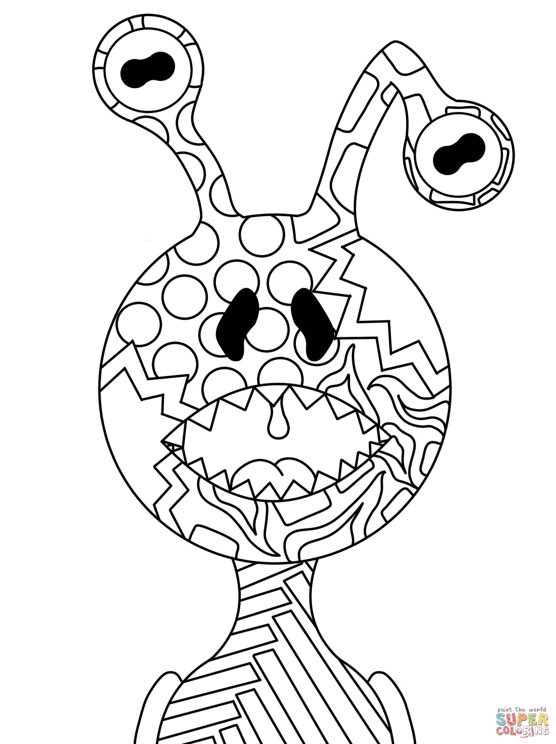 199+ Alien Coloring Pages 14