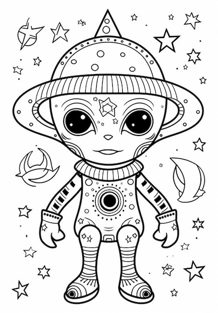 199+ Alien Coloring Pages 142