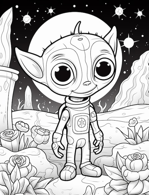 199+ Alien Coloring Pages 147