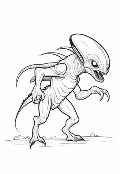 199+ Alien Coloring Pages 15