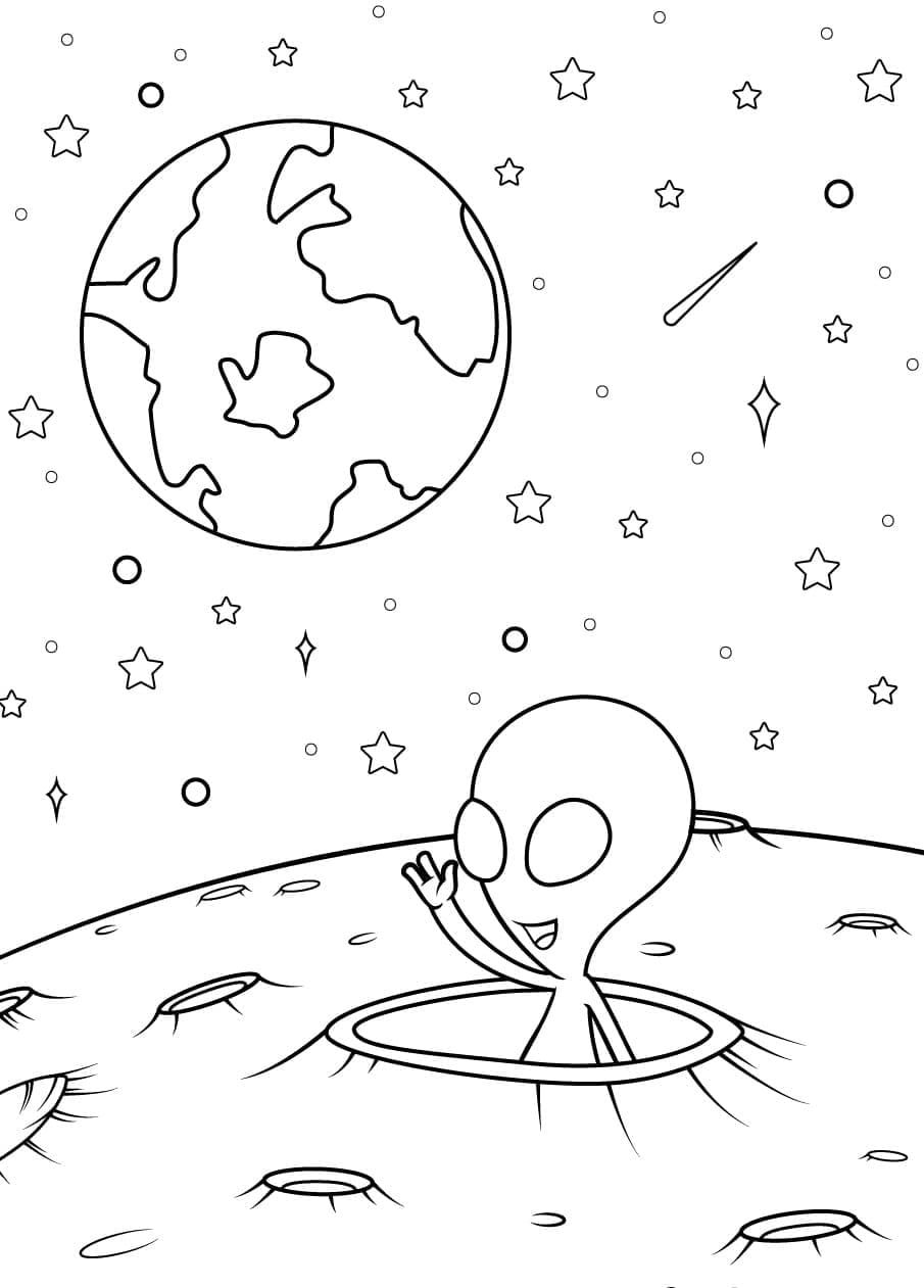 199+ Alien Coloring Pages 166