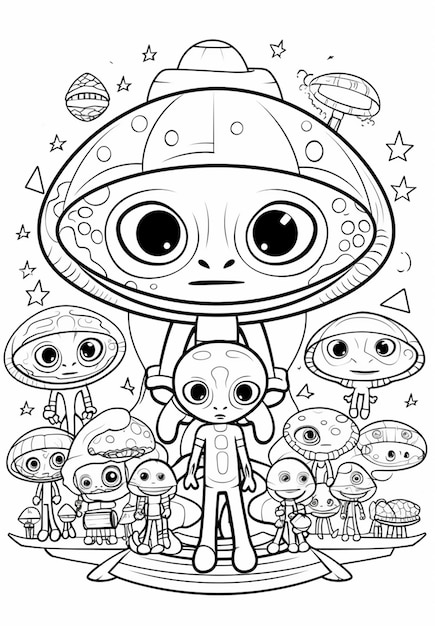 199+ Alien Coloring Pages 187