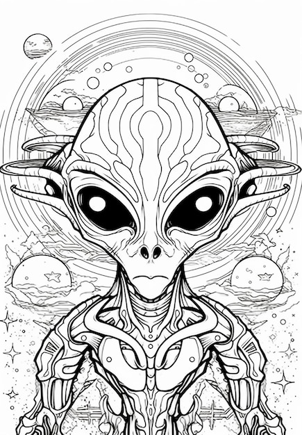 199+ Alien Coloring Pages 195