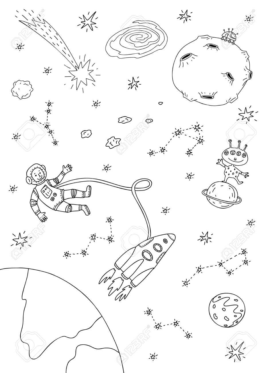 199+ Alien Coloring Pages 24