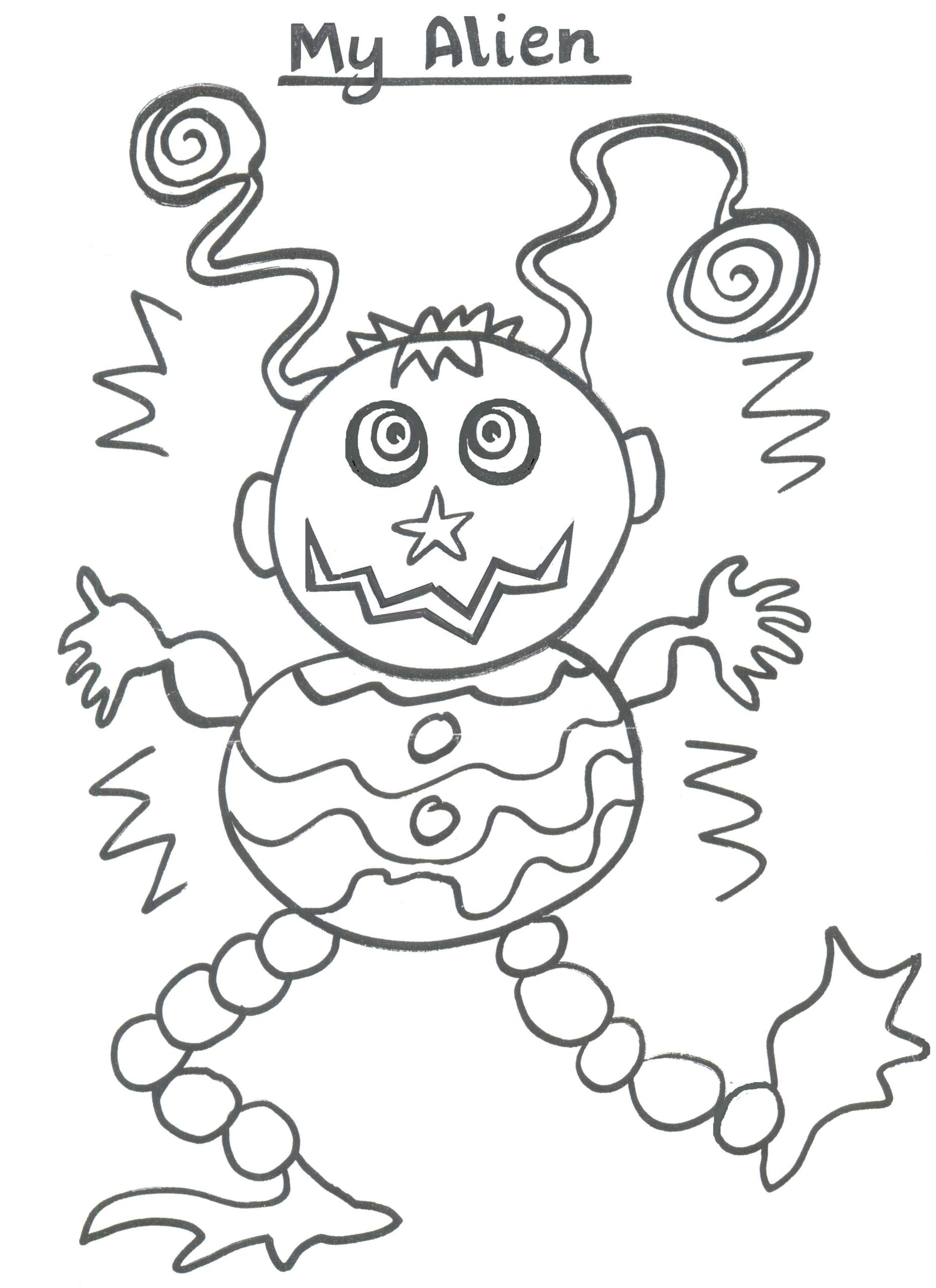 199+ Alien Coloring Pages 25