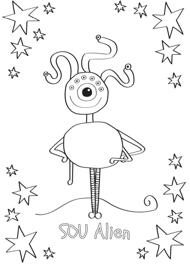 199+ Alien Coloring Pages 29