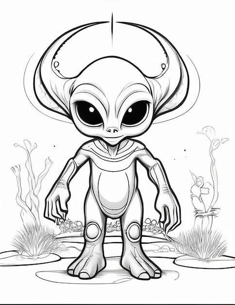 199+ Alien Coloring Pages 31