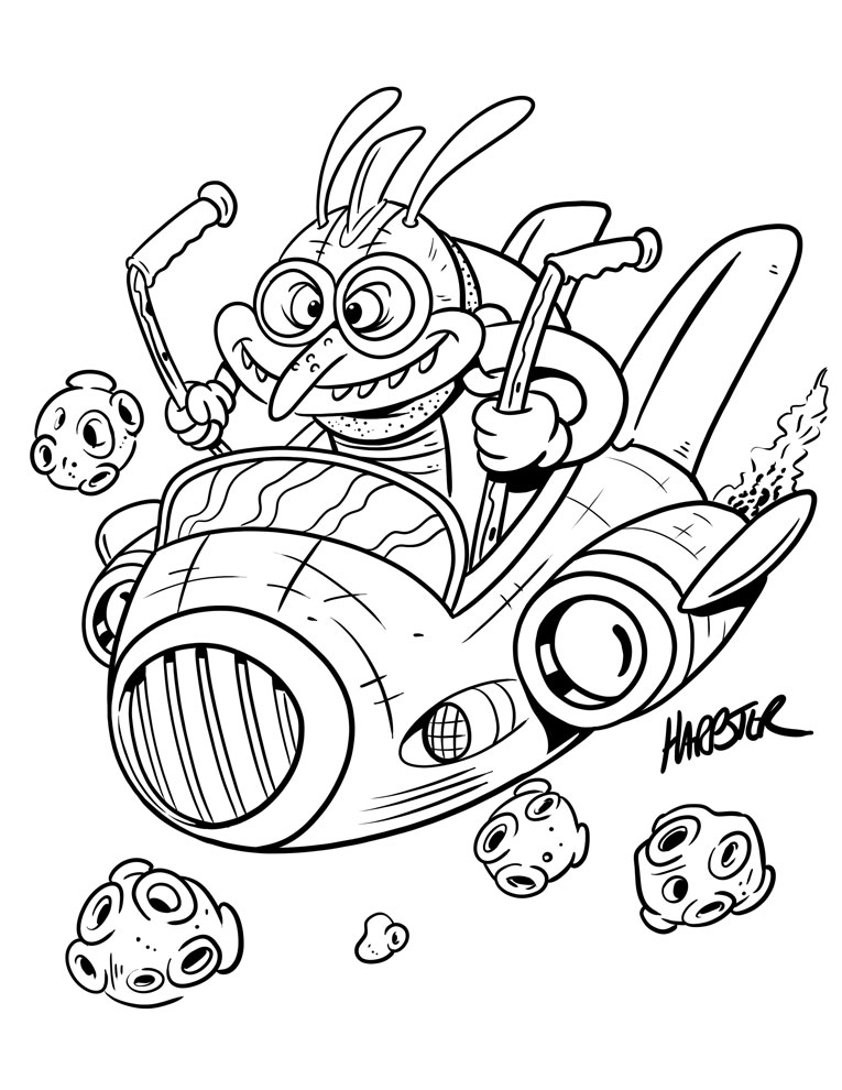 199+ Alien Coloring Pages 32