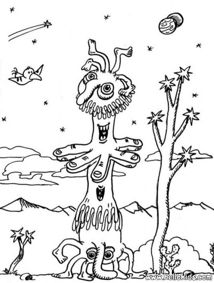 199+ Alien Coloring Pages 46