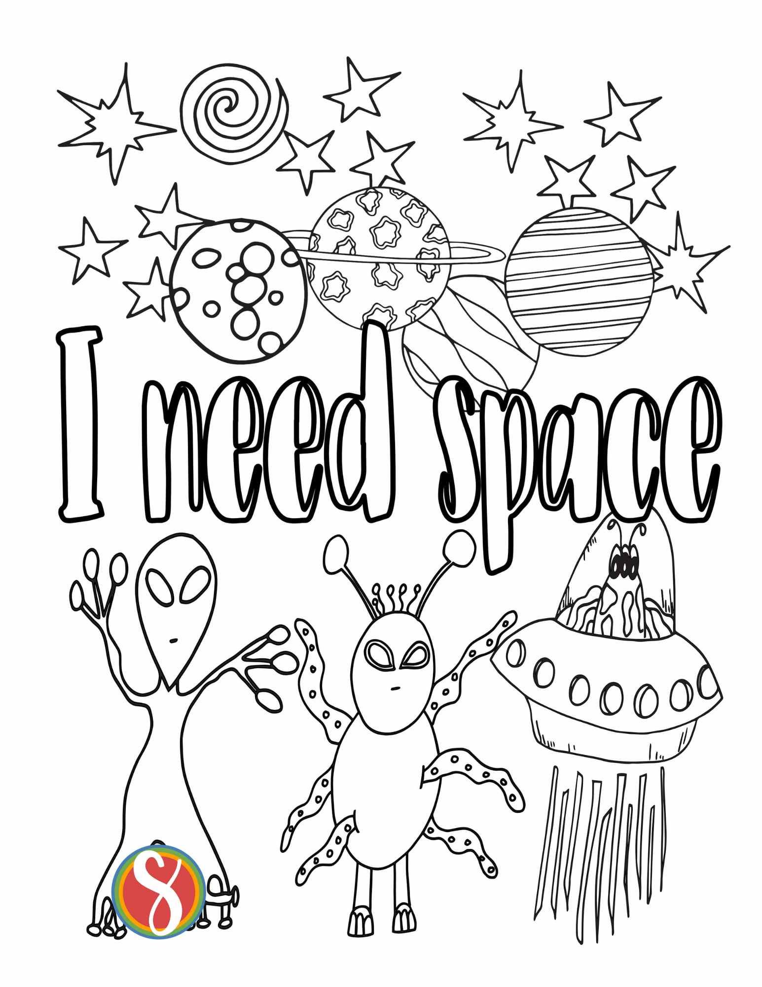 199+ Alien Coloring Pages 49