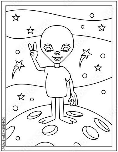 199+ Alien Coloring Pages 53