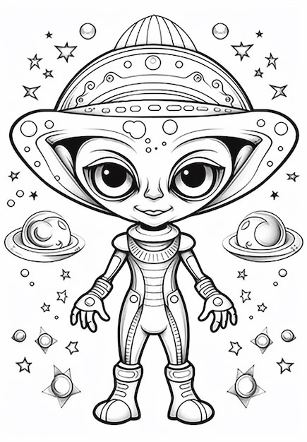 199+ Alien Coloring Pages 56