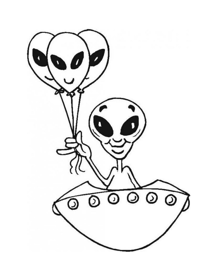 199+ Alien Coloring Pages 57