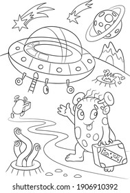 199+ Alien Coloring Pages 61