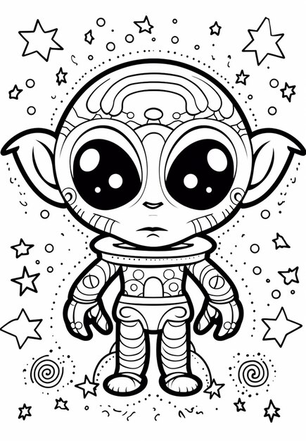 199+ Alien Coloring Pages 71