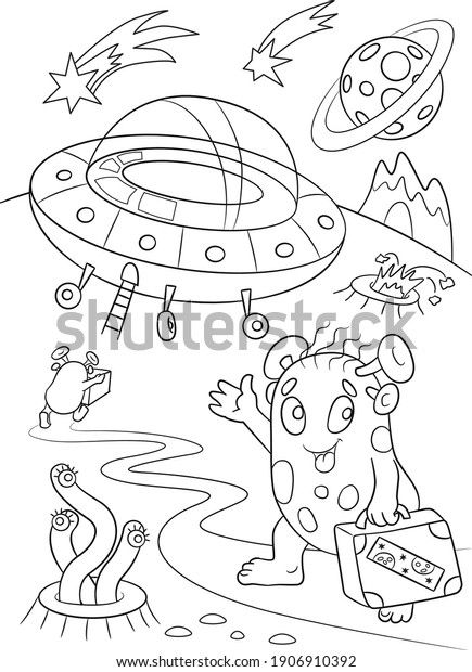 199+ Alien Coloring Pages 78