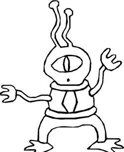 199+ Alien Coloring Pages 9