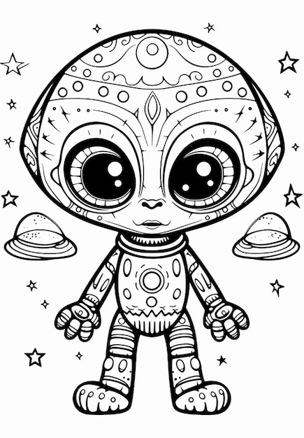 199+ Alien Coloring Pages 93