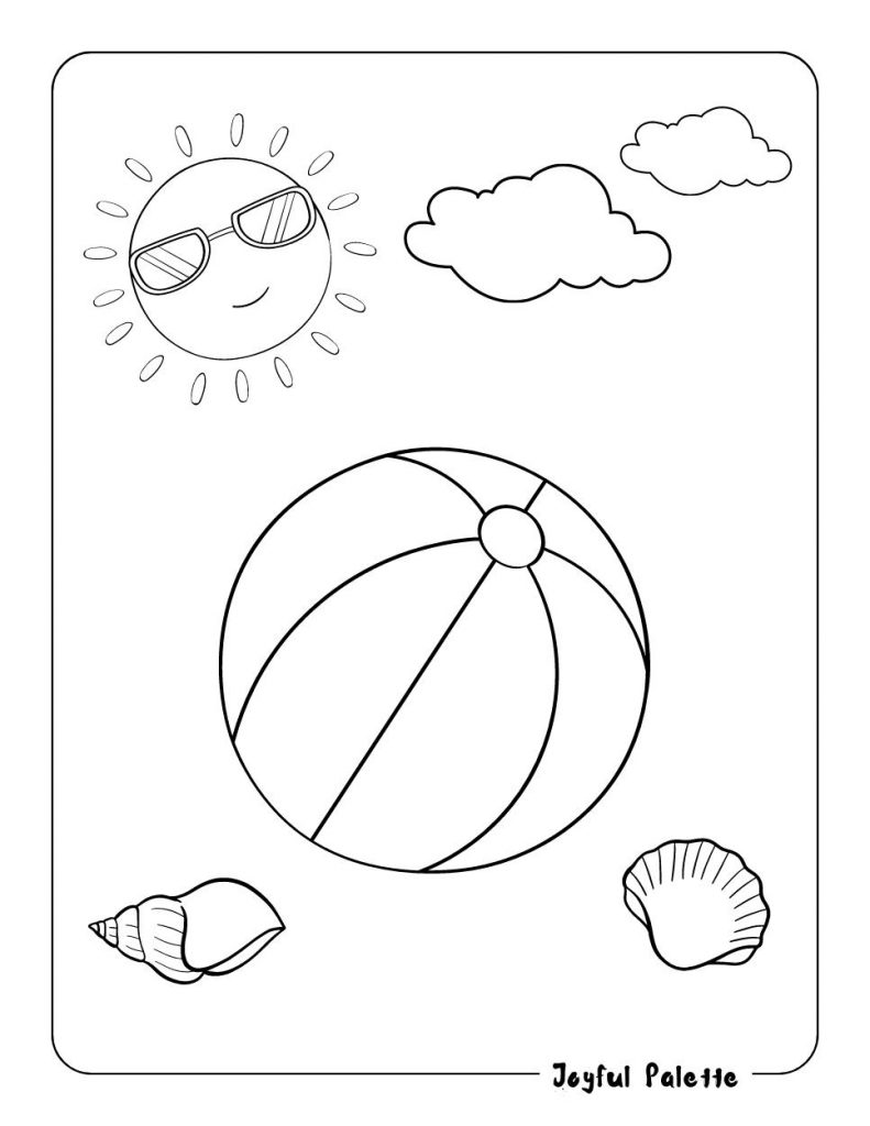 199 Beach Ball Coloring Pages Free Printable 13