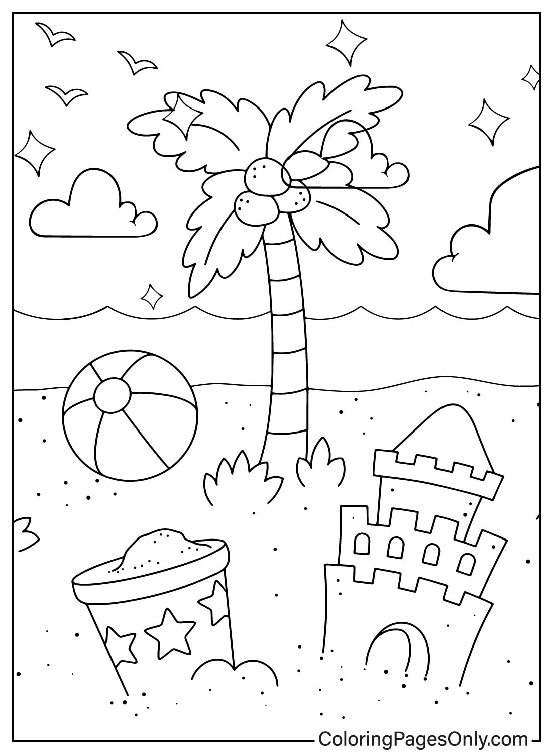 199 Beach Ball Coloring Pages Free Printable 136