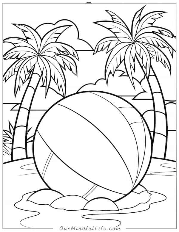 199 Beach Ball Coloring Pages Free Printable 24