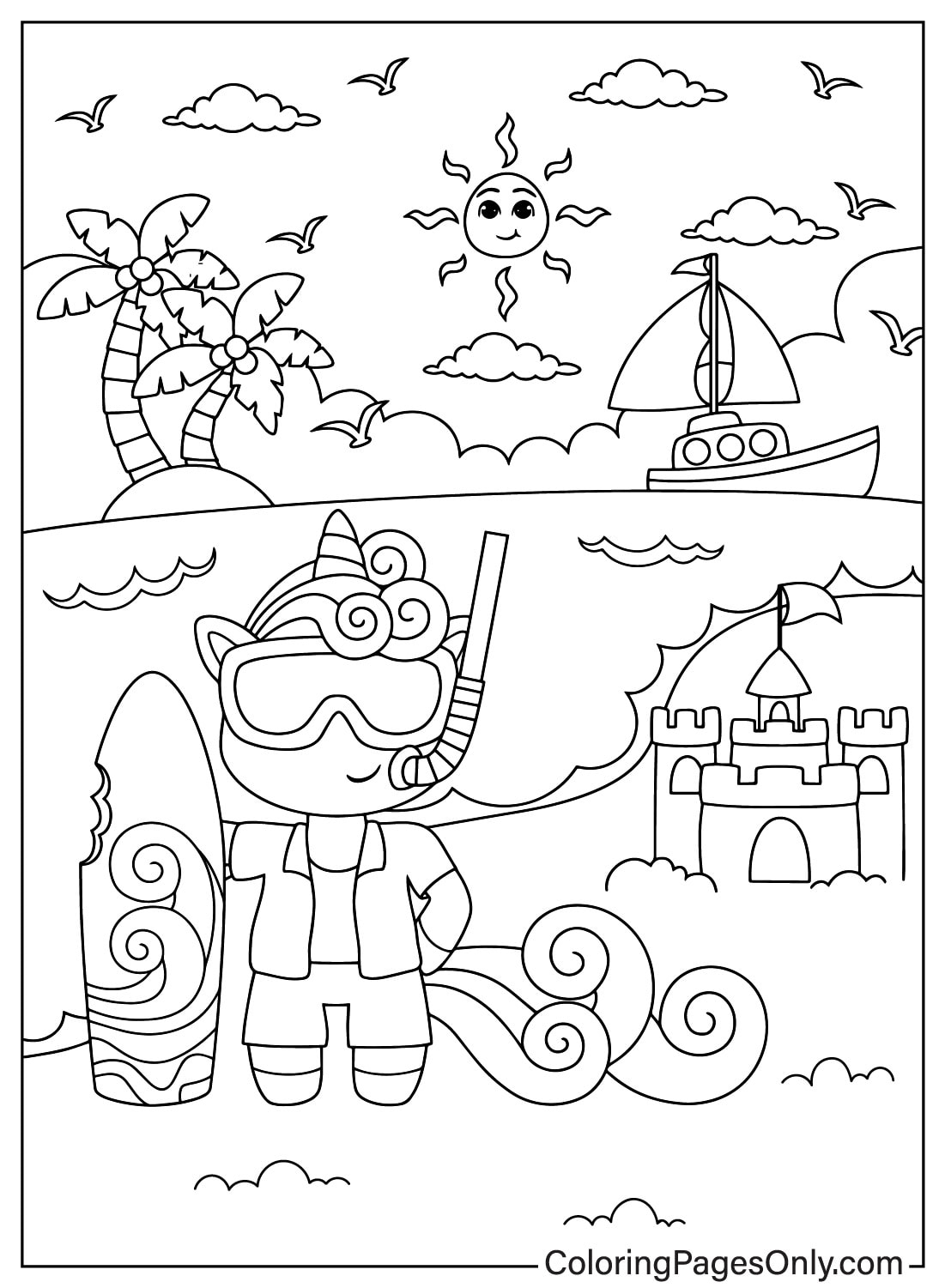 199 Beach Ball Coloring Pages Free Printable 97