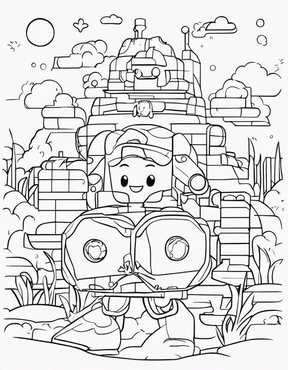 85 Lego Coloring Page Ideas: Building Block Fun 34