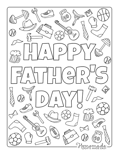 99 Fathers Day Coloring Pages Printable 29