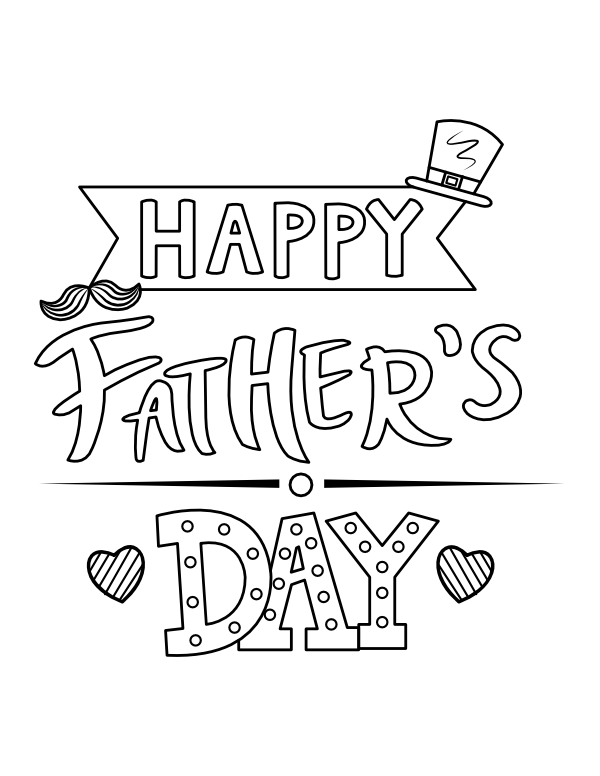 99 Fathers Day Coloring Pages Printable 34