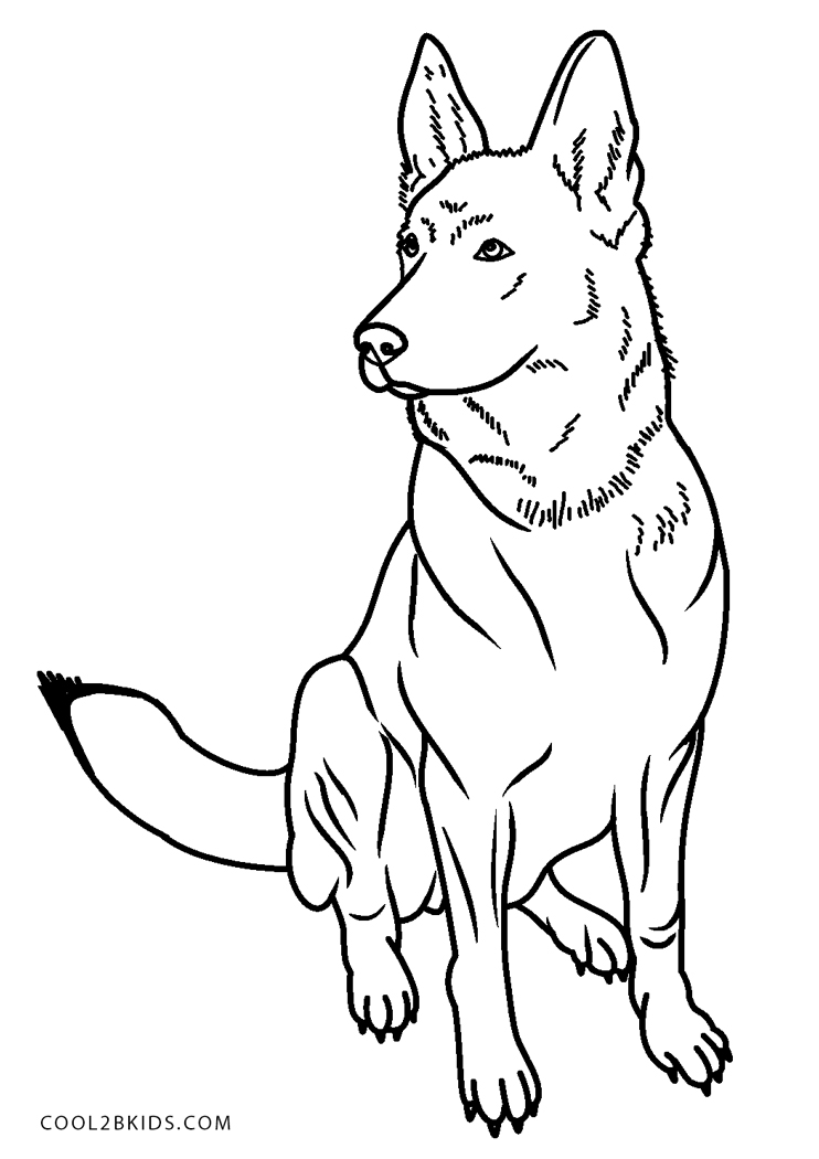 100 German Shepherd Coloring Pages Printable 13