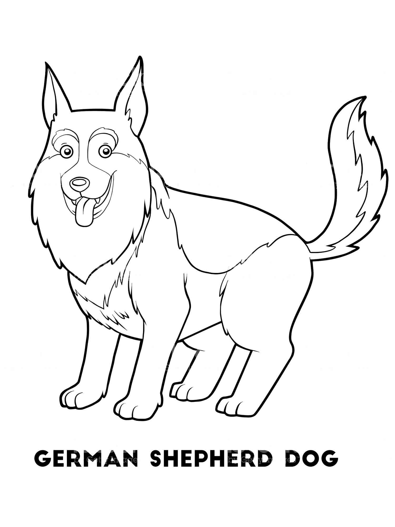 100 German Shepherd Coloring Pages Printable 14